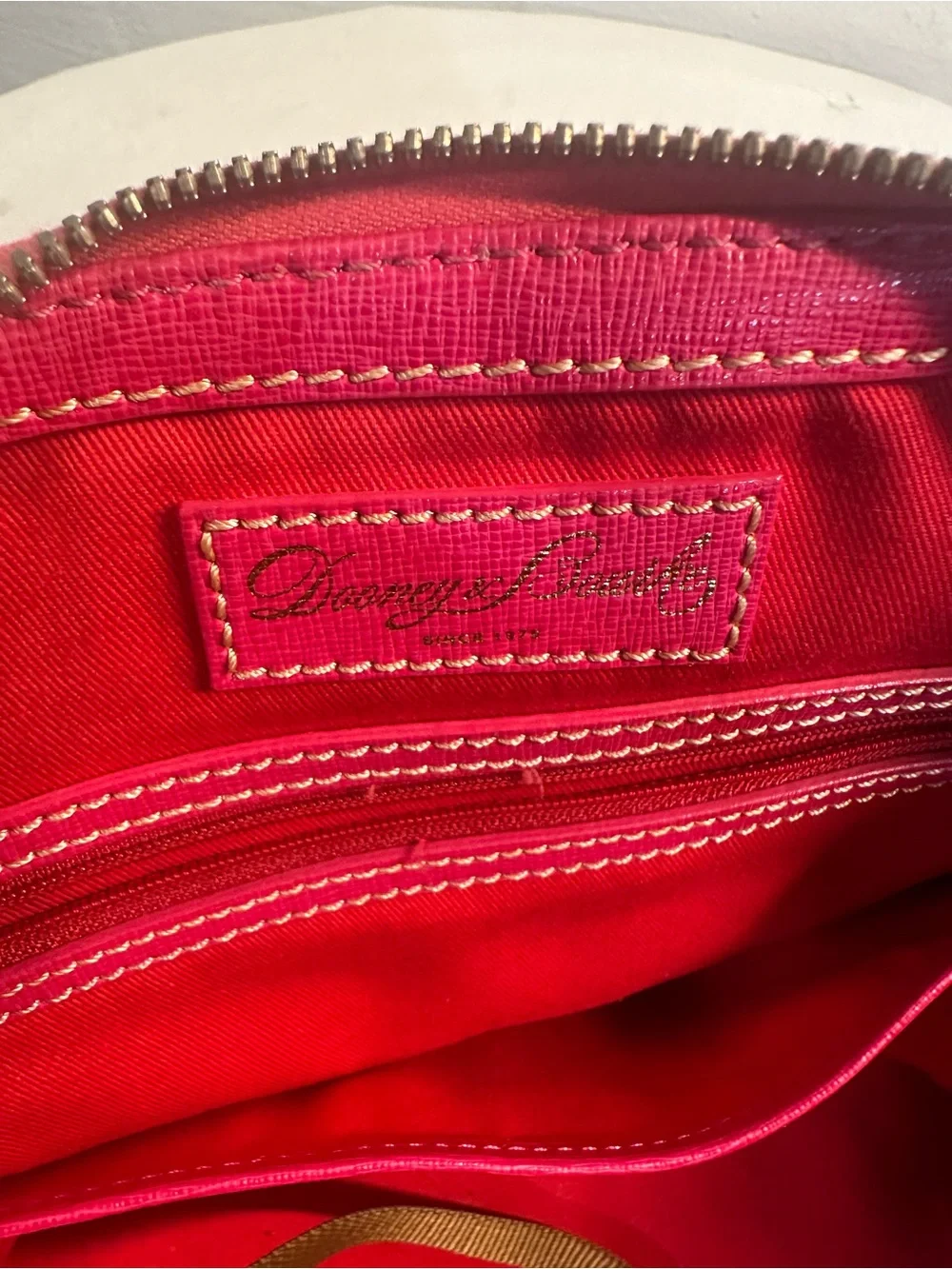 Pink Heart-Print Dome Satchel Handbag